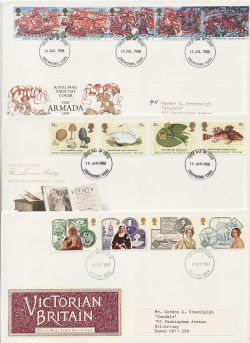1980's Bulk Buy GB First Day Covers x10 (87620)
