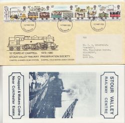 1980-03-12 Stour Valley Railway Stamps Colchester FDC (87669)