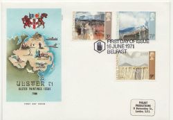 1971-06-16 Ulster Paintings Stamps Belfast FDC (87764)