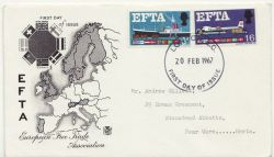 1967-02-20 EFTA Stamps PHOS London EC FDC (87786)