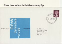 1975-01-15 Definitive Stamp Bureau FDC (87835)