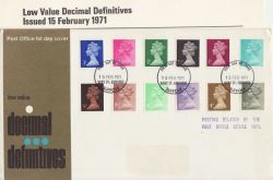1971-02-15 Definitive Stamps Suffolk FDC (87845)