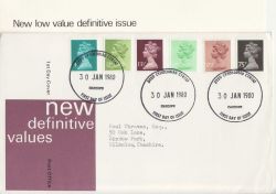 1980-01-30 Definitive Stamps Cardiff FDC (87849)