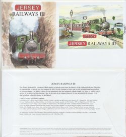 2009-05-06 Jersey Railways III Miniature Sheet FDC (87927)