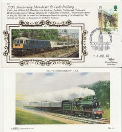 1989-07-04 Benham Manchester & Leeds Railway FDC (88050)