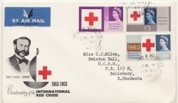 1963-08-15 Red Cross Stamps Reigate & Redhill cds FDC (88079)