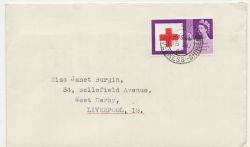 1963-08-15 Red Cross Stamp Inverness-Shire cds FDC (88080)