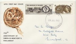 1965-07-19 Parliament Stamps 6d Phos Liverpool FDC (88093)