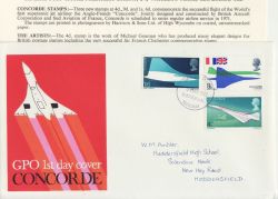 1969-03-03 Concorde Stamps Huddersfield FDC (88130)