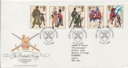 1983-07-06 Army Uniforms Stamps Aldershot FDC (88175)