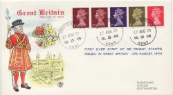 1969-08-27 Coil Definitive Stamps Canterbury cds FDC (88186)