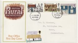 1970-02-11 Rural Architecture Stamps Huddersfield FDC (88213)