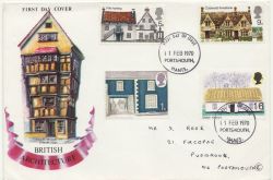 1970-02-11 Rural Architecture Stamps Portsmouth FDC (88216)