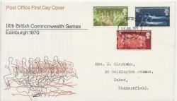 1970-07-15 Commonwealth Games Huddersfield FDC (88217)