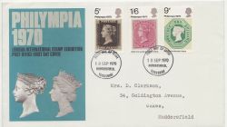 1970-09-18 Philympia Stamps Huddersfield FDC (88218)