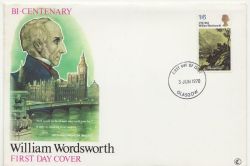 1970-06-03 William Wordsworth Stamp Glasgow FDC (88224)