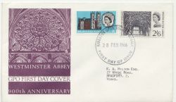 1966-02-28 Westminster Abbey Stamps Kingston FDC (88265)