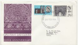 1966-02-28 Westminster Abbey Stamps Kingston FDC (88266)