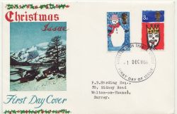 1966-12-01 Christmas Stamps Kingston FDC (88297)