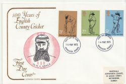 1973-05-16 County Cricket Stamps Windsor FDC (88315)