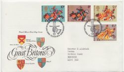 1974-07-10 Great Britons Stamps Bureau FDC (88355)