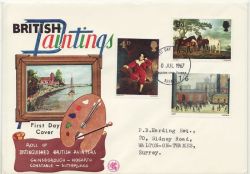 1967-07-10 British Painters Stamps Kingston FDC (88410)