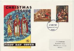 1967-11-27 Christmas Stamps Kingston FDC (88416)