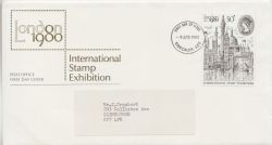 1980-04-09 London Exhibition Stamp Kirkcaldy FDC (88440)