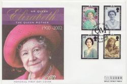 2002-04-25 Queen Mother Stamps Windsor FDC (88444)