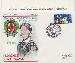1970-04-01 Florence Nightingale NAM BF 1205 PS FDC (88484)
