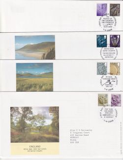 2008-04-01 Regional Definitive Stamps x4 SHS FDC (88547)