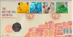 1998-08-25 Notting Hill Carnival 50p Coin Cover FDC (88602)
