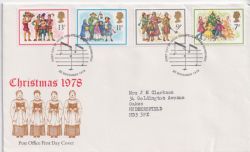 1978-11-22 Christmas Stamps Bureau FDC (88663)