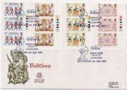 1981-02-06 Folklore T/L Margin Stamps Nottingham FDC (88812)