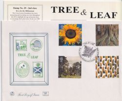 2000-08-01 Tree and Leaf Stamps Kew Gardens FDC (88861)