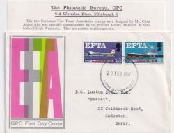 1967-02-20 EFTA Stamps Cardiff FDC (88865)