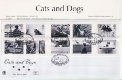 2001-02-13 Cats and Dogs Stamps Catshill FDC (88878)