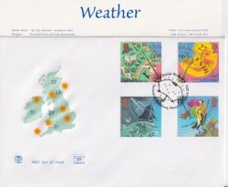 2001-03-13 Weather Stamps Snowshill FDC (88880)