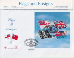 2001-10-22 Flags and Ensigns M/S Faslane FDC (88882)