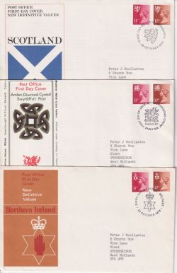 1976-10-20 Regional Definitive Stamps x3 SHS FDC (88912)
