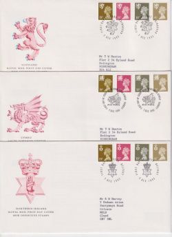 1993-12-07 Regional Definitive Stamps x3 SHS FDC (88917)