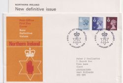1978-01-18 N Ireland Definitive Stamps Belfast FDC (88919)
