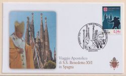 2010-11-07 Spain  Xacobeo Stamp Pope ENV (89019)