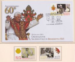2011-06-29 Vatican City Pope Benedict XVI MNH + ENV (89023)