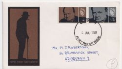 1965-07-08 Churchill Stamps PHOS Glasgow FDC (89047)