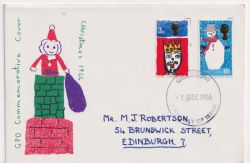 1966-12-01 Christmas Stamps Glasgow FDC (89054)