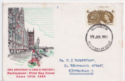 1965-07-19 Parliament Stamp PHOS Glasgow FDC (89087)