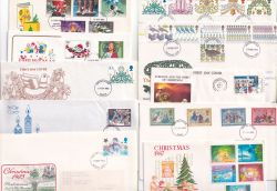 10 FOR A FIVER GB First Day Covers Xmas (89180)