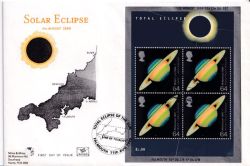 1999-08-11 Solar Eclipse M/Sheet Falmouth FDC (89200)