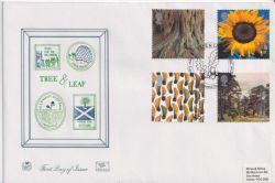 2000-08-01 Tree and Leaf Stamps Kew Gardens FDC (89215)